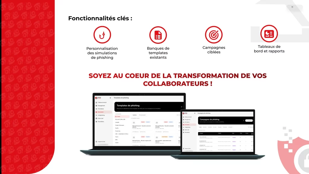 Présentation du module simulation d'attaques de phishing